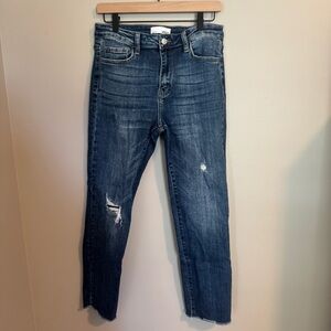 VERVET BY FLYING MONKEY Blue Distressed Jeans